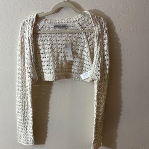 Kimchi Blue Cream Open-Knit Shrug